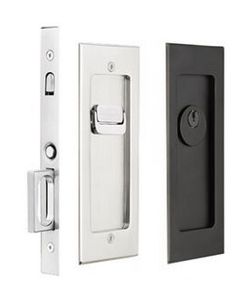 Cierre para puerta corrediza con llave, Estilo moderno rectangular, 1-3/4" de grueso, US15