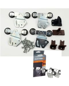 Set de Carritos Doble Para closet de 2 puertas que se traslapan